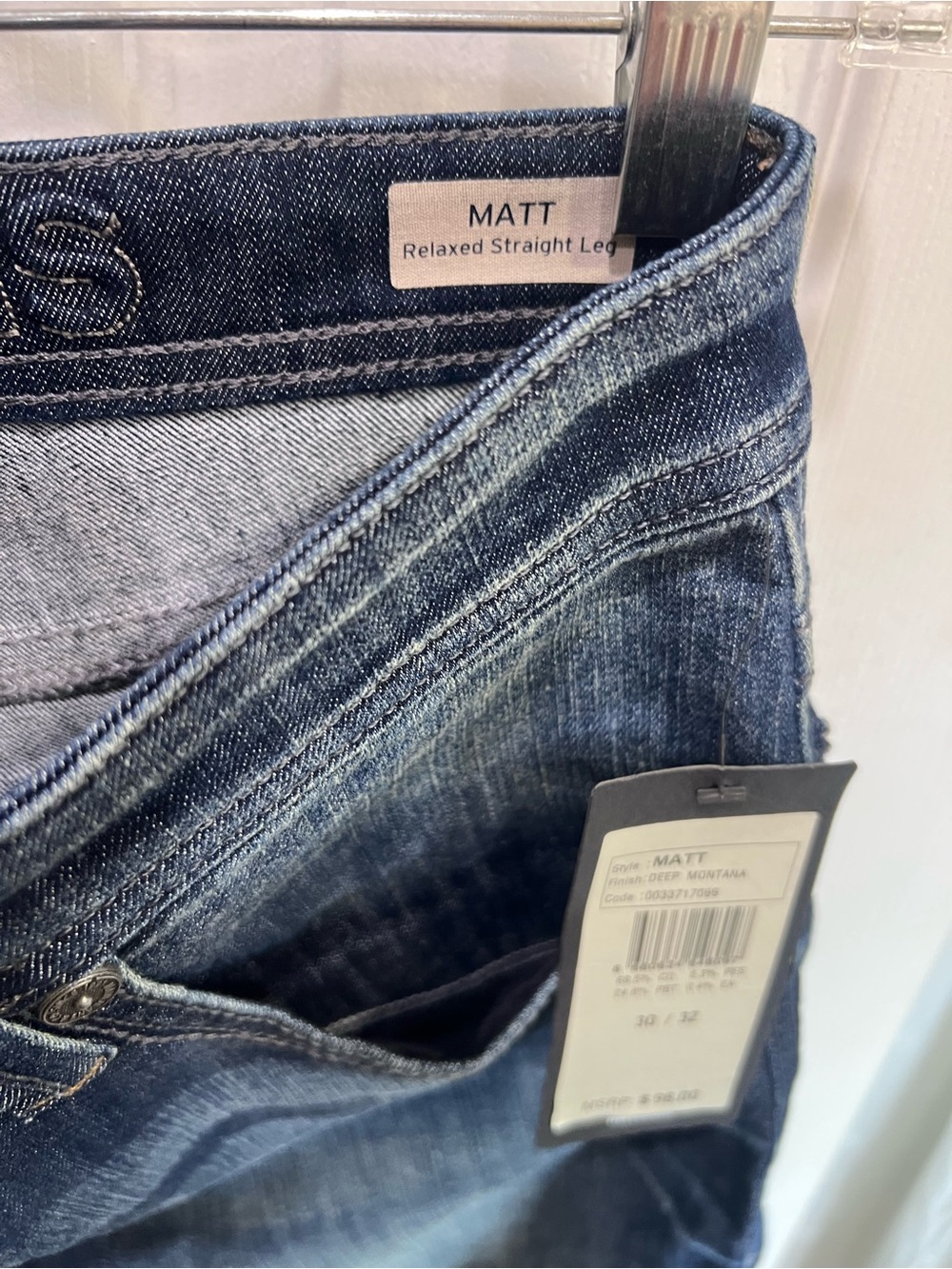 Mavi Matt Deep Montana 30/32 Men's Dark Wash Straight Leg Jeans - Picture 7 of 7